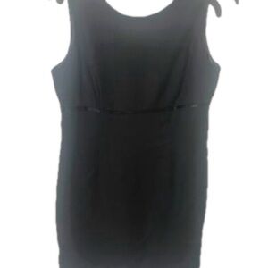 VTG Y2K Little Black Dress 12P Office Siren Old Money‎ Minimalist Sheath Classic